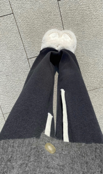 圖片12 深灰糯米垂墜感寬褲