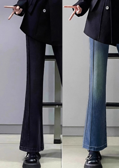 圖片17 視覺延伸高腰彈力九分微喇