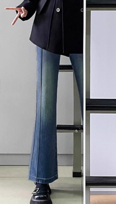 圖片19 視覺延伸高腰彈力九分微喇