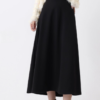優雅黑高腰顯瘦裙