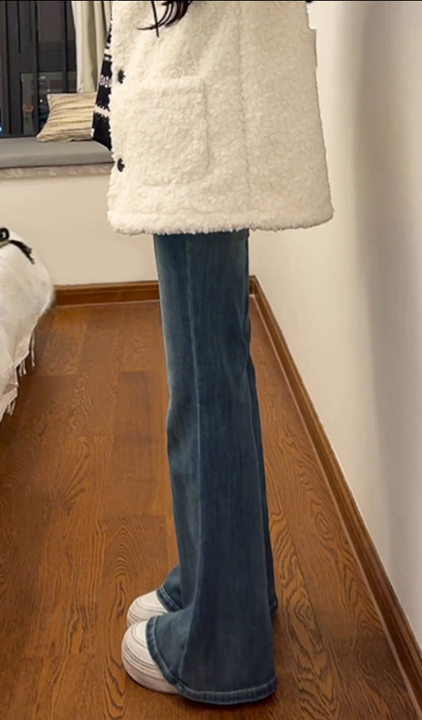 高腰塑形彈力微喇褲